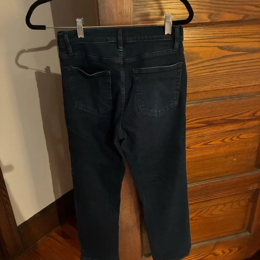 Dark Navy Women's Straight-Leg Jeans - Picture 7 of 7